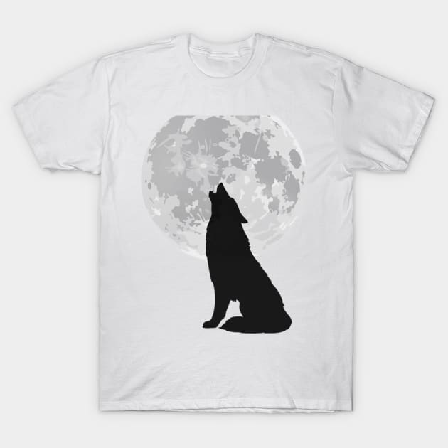 Howling wolf T-Shirt by Ykartwork